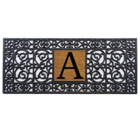 Calloway Mills Monogram Door Mat, Black, Natural, 17 in W x 41 in L 170011741A